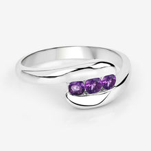Load image into Gallery viewer, 0.54 Carat Genuine Amethyst .925 Sterling Silver Ring
