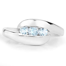 Load image into Gallery viewer, 0.74 Carat Genuine Blue Topaz .925 Sterling Silver Ring