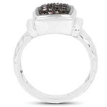 Load image into Gallery viewer, 0.22 Carat Genuine Champagne Diamond .925 Sterling Silver Ring