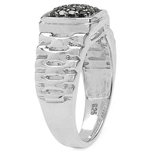 Load image into Gallery viewer, 0.22 Carat Genuine Black Diamond .925 Sterling Silver Ring