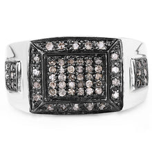 Load image into Gallery viewer, 0.52 Carat Genuine Champagne Diamond .925 Sterling Silver Ring