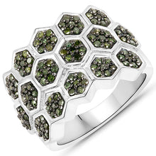 Load image into Gallery viewer, 0.75 Carat Genuine Green Diamond .925 Sterling Silver Ring