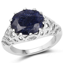 Load image into Gallery viewer, 5.94 Carat Dyed Sapphire .925 Sterling Silver Ring