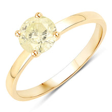 Load image into Gallery viewer, 0.85 Carat Genuine TLC Diamond 14K Yellow Gold Ring