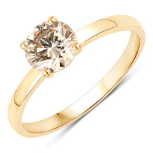 Load image into Gallery viewer, 1.00 Carat Genuine TTLB Diamond 14K Yellow Gold Ring