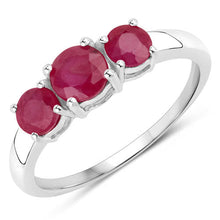 将图片加载到图库查看器,1.15 Carat Genuine Ruby 14K White Gold Ring
