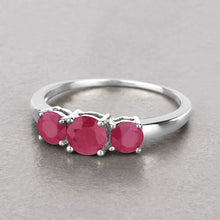 将图片加载到图库查看器,1.15 Carat Genuine Ruby 14K White Gold Ring