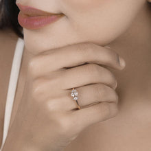 Load image into Gallery viewer, 0.46 Carat Genuine Morganite and White Diamond 14K Rose Gold Ring