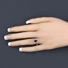 Load image into Gallery viewer, 1.31 Carat Genuine Ruby and White Diamond 14K White Gold Ring