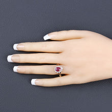 Load image into Gallery viewer, 1.31 Carat Genuine Ruby and White Diamond 14K Yellow Gold Ring