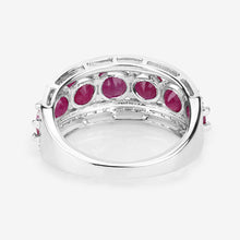 Load image into Gallery viewer, 3.24 Carat Genuine Ruby and White Diamond 14K White Gold Ring