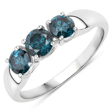 Load image into Gallery viewer, 1.03 Carat Genuine Blue Diamond 14K White Gold Ring