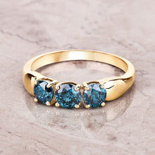 Load image into Gallery viewer, 1.03 Carat Genuine Blue Diamond 14K Yellow Gold Ring