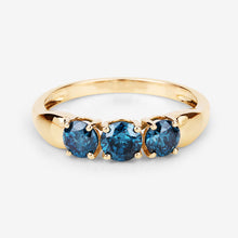 Load image into Gallery viewer, 1.03 Carat Genuine Blue Diamond 14K Yellow Gold Ring