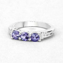 Load image into Gallery viewer, 1.11 Carat Genuine Tanzanite .925 Sterling Silver Ring