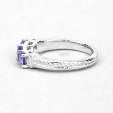 Load image into Gallery viewer, 1.11 Carat Genuine Tanzanite .925 Sterling Silver Ring
