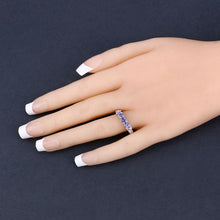 Load image into Gallery viewer, 1.11 Carat Genuine Tanzanite .925 Sterling Silver Ring