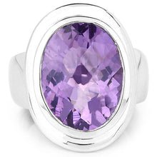 Load image into Gallery viewer, 9.01 Carat Genuine Amethyst .925 Sterling Silver Ring
