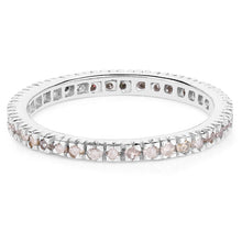 Load image into Gallery viewer, 0.57 Carat Genuine Champagne Diamond .925 Sterling Silver Ring