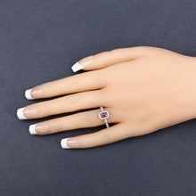 将图片加载到图库查看器,0.80 Carat Genuine Pink Sapphire and White Diamond 14K Yellow Gold Ring
