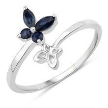 Load image into Gallery viewer, 0.26 Carat Genuine Blue Sapphire .925 Sterling Silver Ring