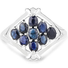 Load image into Gallery viewer, 1.80 Carat Genuine Blue Sapphire .925 Sterling Silver Ring