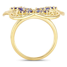 将图片加载到图库查看器,2.50 Carat Genuine Tanzanite .925 Sterling Silver Ring