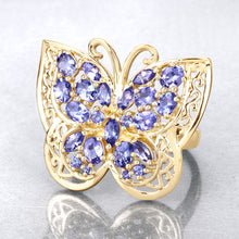 将图片加载到图库查看器,2.50 Carat Genuine Tanzanite .925 Sterling Silver Ring