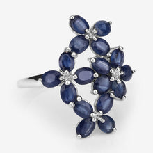 Load image into Gallery viewer, 3.40 Carat Genuine Blue Sapphire .925 Sterling Silver Ring