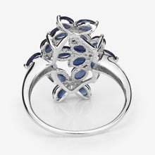 Load image into Gallery viewer, 3.40 Carat Genuine Blue Sapphire .925 Sterling Silver Ring
