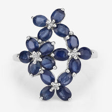 Load image into Gallery viewer, 3.40 Carat Genuine Blue Sapphire .925 Sterling Silver Ring