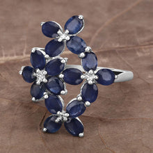 Load image into Gallery viewer, 3.40 Carat Genuine Blue Sapphire .925 Sterling Silver Ring