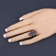 Load image into Gallery viewer, 3.40 Carat Genuine Blue Sapphire .925 Sterling Silver Ring