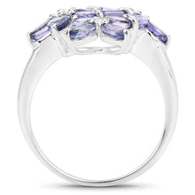 将图片加载到图库查看器,2.89 Carat Genuine Tanzanite .925 Sterling Silver Ring