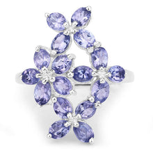 将图片加载到图库查看器,2.89 Carat Genuine Tanzanite .925 Sterling Silver Ring