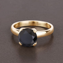 Load image into Gallery viewer, 3.00 Carat Genuine Black Diamond 14K Yellow Gold Ring