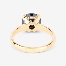 Load image into Gallery viewer, 3.00 Carat Genuine Black Diamond 14K Yellow Gold Ring
