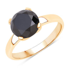 Load image into Gallery viewer, 3.00 Carat Genuine Black Diamond 14K Yellow Gold Ring