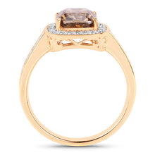 Load image into Gallery viewer, IGI Certified 2.19 Carat Genuine Brown Diamond Center and 0.36cttw White Diamond 18K Yellow Gold Ring (2.55cttw)