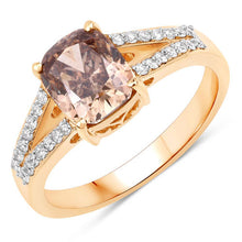 Load image into Gallery viewer, IGI Certified 2.02 Carat Genuine Brown Diamond Center and 0.22cttw White Diamond 18K Yellow Gold Ring (2.24cttw)