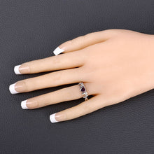 Load image into Gallery viewer, 0.43 Carat Genuine Amethyst .925 Sterling Silver Ring