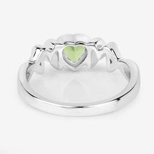 Load image into Gallery viewer, 0.44 Carat Genuine Peridot .925 Sterling Silver Ring