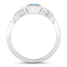 Load image into Gallery viewer, 0.52 Carat Genuine Swiss Blue Topaz .925 Sterling Silver Ring