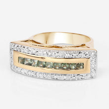 Load image into Gallery viewer, 1.08 Carat Genuine Green Sapphire .925 Sterling Silver Ring