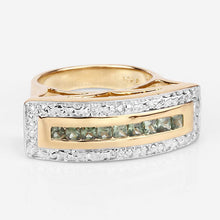 Load image into Gallery viewer, 1.08 Carat Genuine Green Sapphire .925 Sterling Silver Ring
