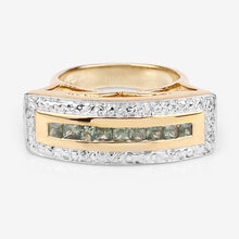 Load image into Gallery viewer, 1.08 Carat Genuine Green Sapphire .925 Sterling Silver Ring