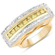 Load image into Gallery viewer, 1.08 Carat Genuine Yellow Sapphire .925 Sterling Silver Ring