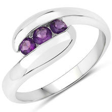 Load image into Gallery viewer, 0.54 Carat Genuine Amethyst .925 Sterling Silver Ring