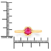 Load image into Gallery viewer, 0.50 Carat Genuine Ruby 14K Yellow Gold Ring