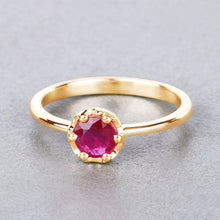 Load image into Gallery viewer, 0.50 Carat Genuine Ruby 14K Yellow Gold Ring